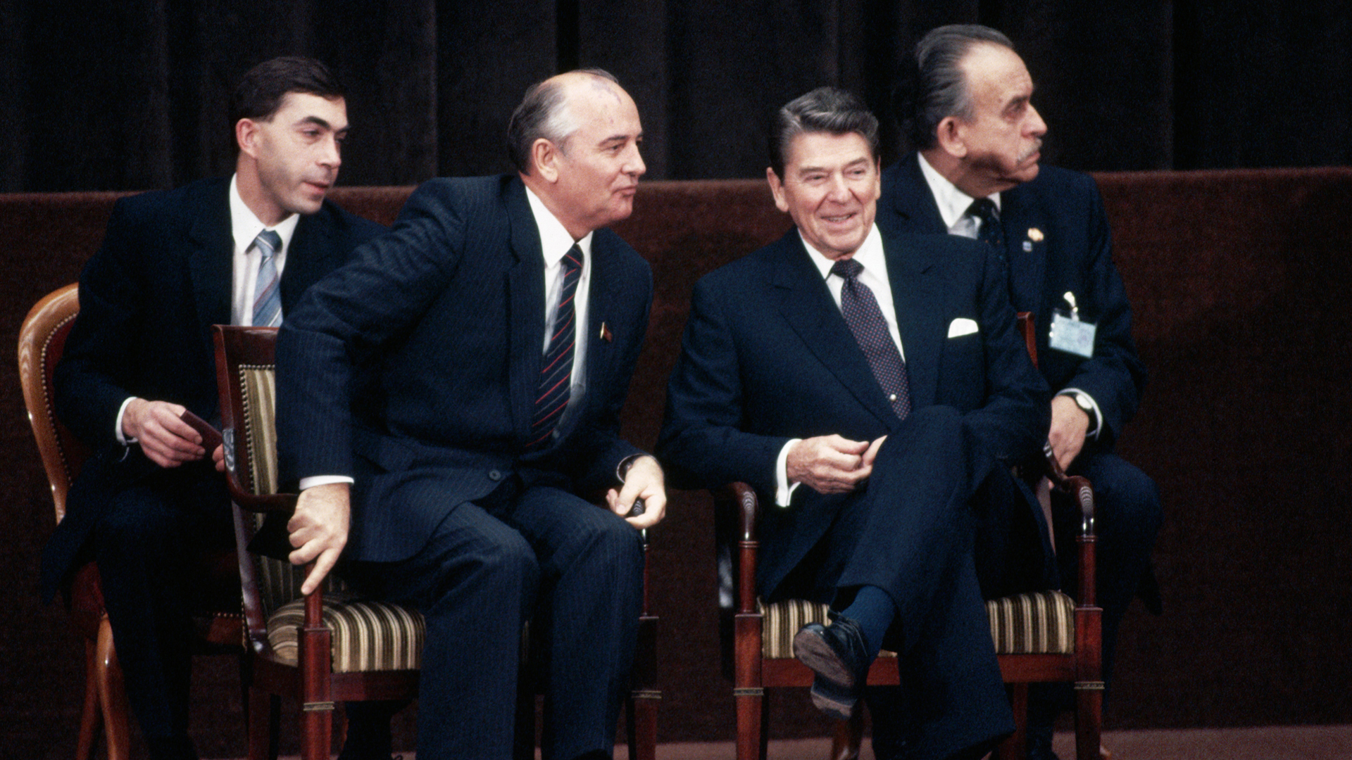 <p>Mikhail Gorbachev becomes leader of the Soviet Union. His reforms will dissolve the Soviet bloc and defuse predictions that a black-ruled South Africa could become a communist state.</p>